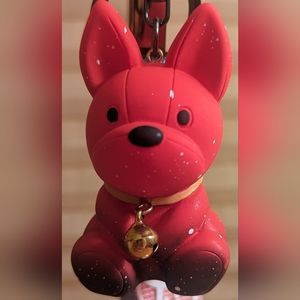 Red Ombre Frenchie Purse Charm/Keychain